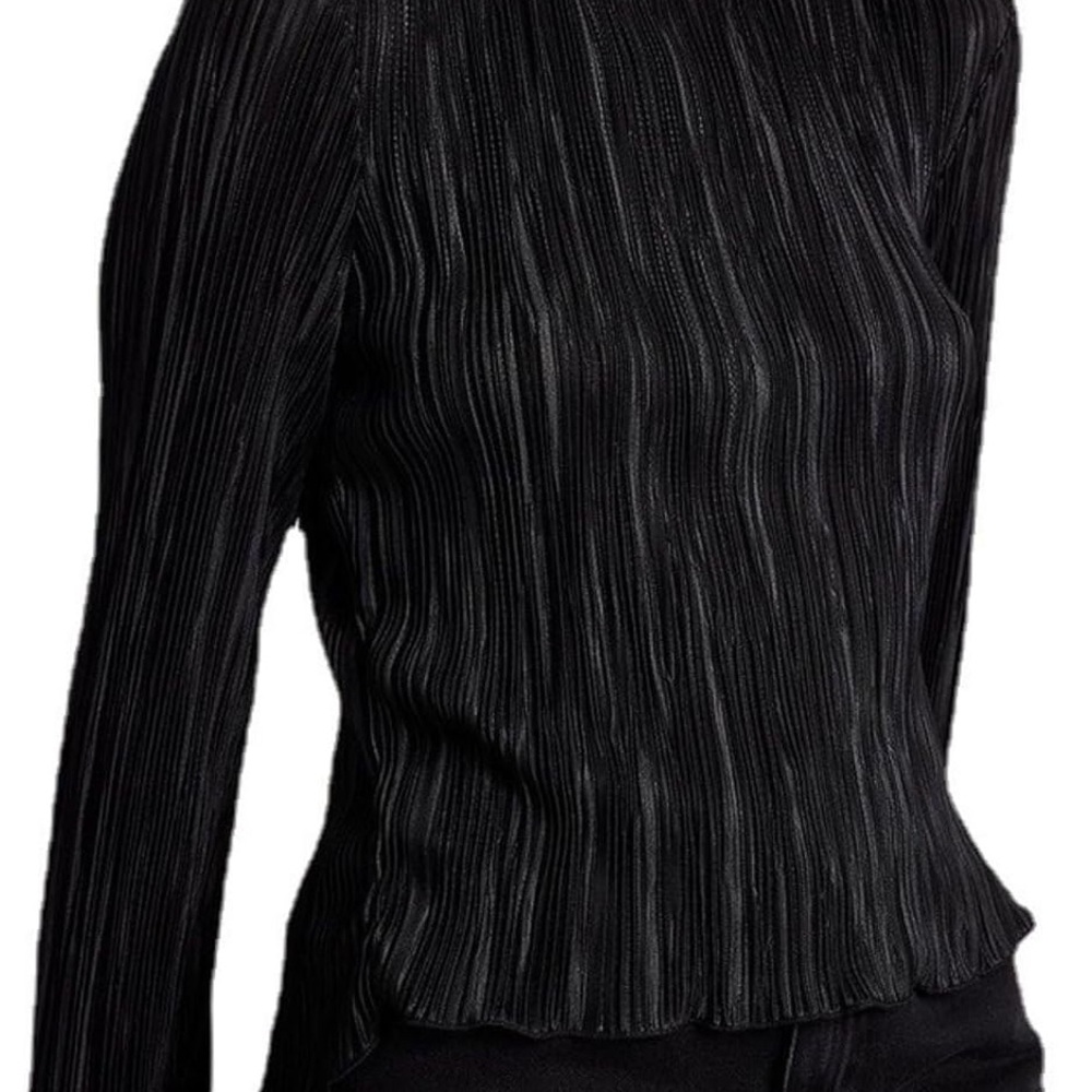 Melrose and Market Black Textured Women's Blouse